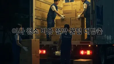 이사 청소, 비용 절약 꿀팁 대방출!